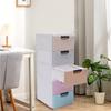 5 Layers Plastic Drawers Storage Cabinet Bedroom Tall Small Chest Closet Suitable for Storing Clothes, Toys