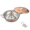 Медная кастрюля Shabu Shabu для газового камина, изготовленная в оригинальном комплекте с этикеткой J-kitchens, 26 см, только Япония,