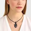 Macrame Necklace Labradorite Pendant Natural Handmade Stone Crystal Bohemian
