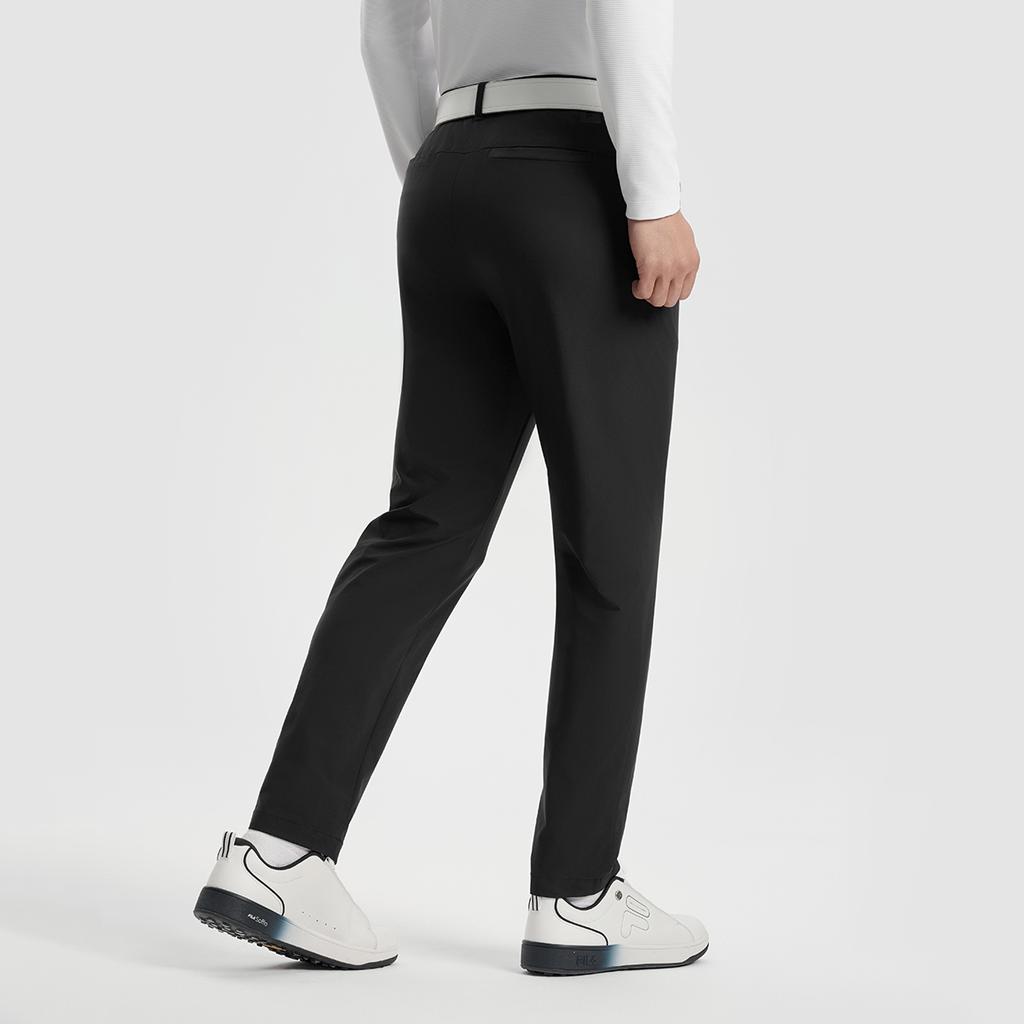 Fila Golf Series Casual Classic Versatile Simple Comfortable Straight Leg Knit Sports Pants Men Bottoms A11M535809F-BK