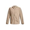 Куртка с капюшоном на молнии Stormproof Solid Color Logo Printed Men Jacket Desert-Brown 1376066-236
