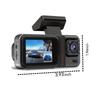 1080P DVR Dash Camera Front & Inside & Rear Camera Driving Recorder with 2 Inch IPS Screen 170 Degrees