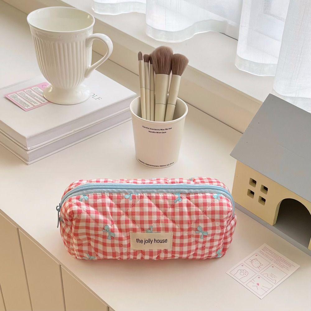 Large Capacity Storage Bag Bowknot Stationery Bag Multi-function Pen Box  Gift