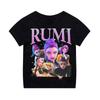 Kpop Demon Hunters Children's Clothing Short Sleeve T-shirt Cute Kpop Demon Hunters Tiger Harajuku Tshirt for Boys Girls