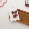New Cute Coffee Cartoon Bow Princess Hairpins Set Women Girls Kids Hair Clips Barrettes Accessories Hairclip Headwear Headdress