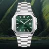 2025 Specht & Söhne New Hot Selling Ultrathin Cubic Watch For Men Quartz Wristwatch Sapphire Green Color Luminous Waterproof