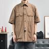 Retro Shirt Men'S Summer Outfit Hong Kong Style Student Loose And Niche Design Fun New Men'S Top For Outdoor Wear