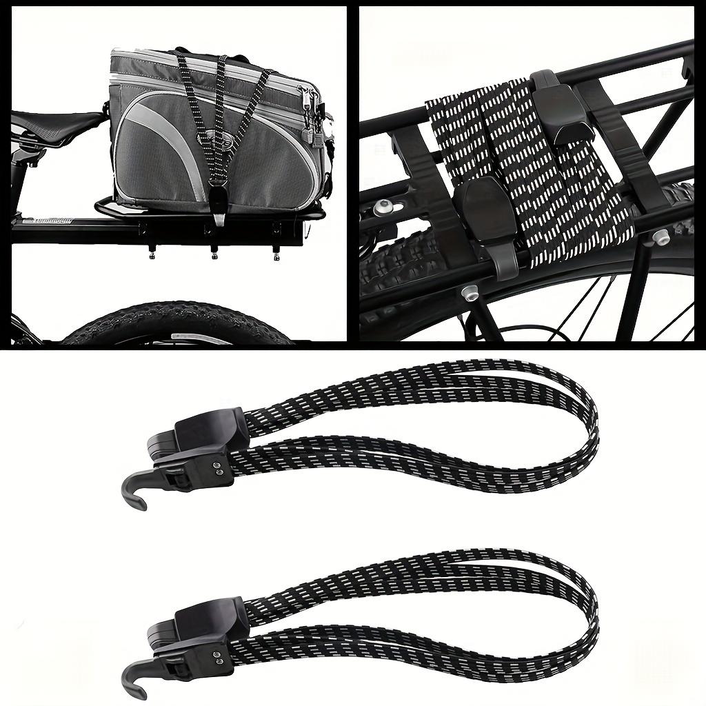 1pcs Bike Bungee Cords, 3-in-1 Heavy Duty Adjustable Long Bungee Straps With Hooks, Elastic Rubber Flat Bungee Cords Rope With Plastic Hooks