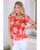 Azura Exchange Ruffle Sleeve Floral Blouse