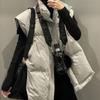 Women's Winter Down-Cotton Vest Preppy Style European Imported Gilet Waistcoat Sleeveless Outer Jacket