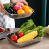 Stainless Steel Dense Hole Drain Basket Rice Sieve Fruit Vegetable Storage Basket Kitchen Mesh Sifter Strainer Cleaning Tools