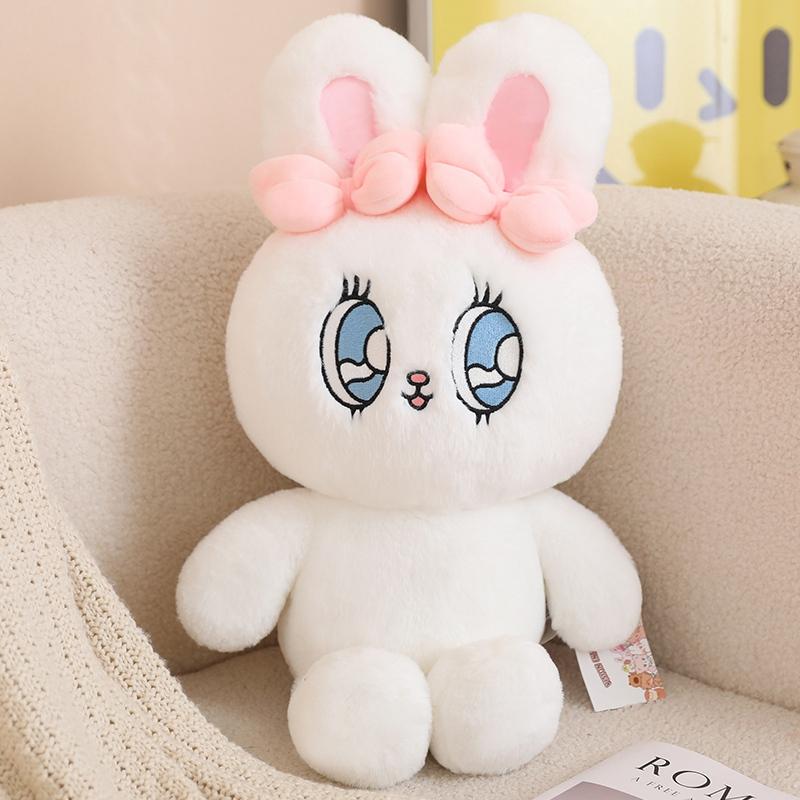 Cartoon High Quality Rabbit Plush Doll Pendant Pillow Pink Purple White Big Eyes Rabbit Plush Toy for Girls Birthday Gift