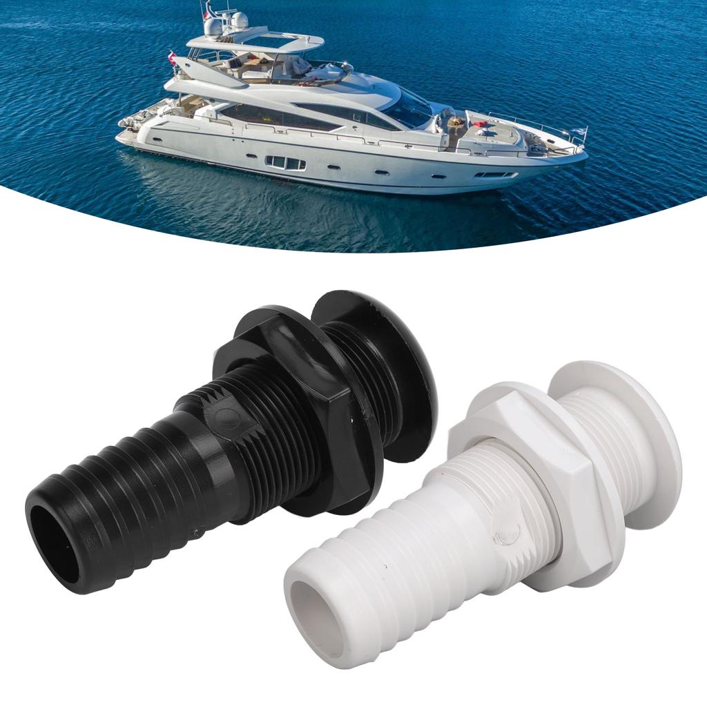 Boat Through Hull Connector 29mm Outlet Smooth Drainage Straight Drain Outlet Fittings Boat Plumbing