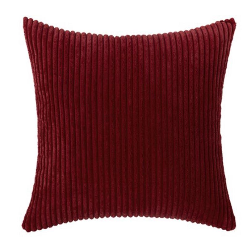 Square Cushion Case Sofa Cover Corduroy Winter Pillow Plush Velvet Home Decor