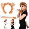 Party Masquerade Animal Costume Lion Headband Set with Ears and Tail Headband Cosplsy Costume