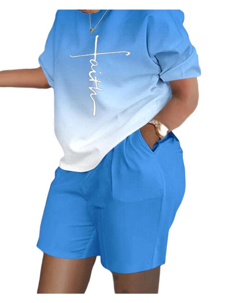 Summer Popular 3d Printed T-shirt+Shorts 2 Piece Sets Fashion Casual Womens Short Suit Soft Jogging Tracksuit Trend Outfits Clothing