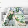 Genshin Impact Nahida Tighnari Nilou Blankets Anime Flannel Throw Blanket Bedding Couch Personalised Ultra-Soft Warm Bedsprea