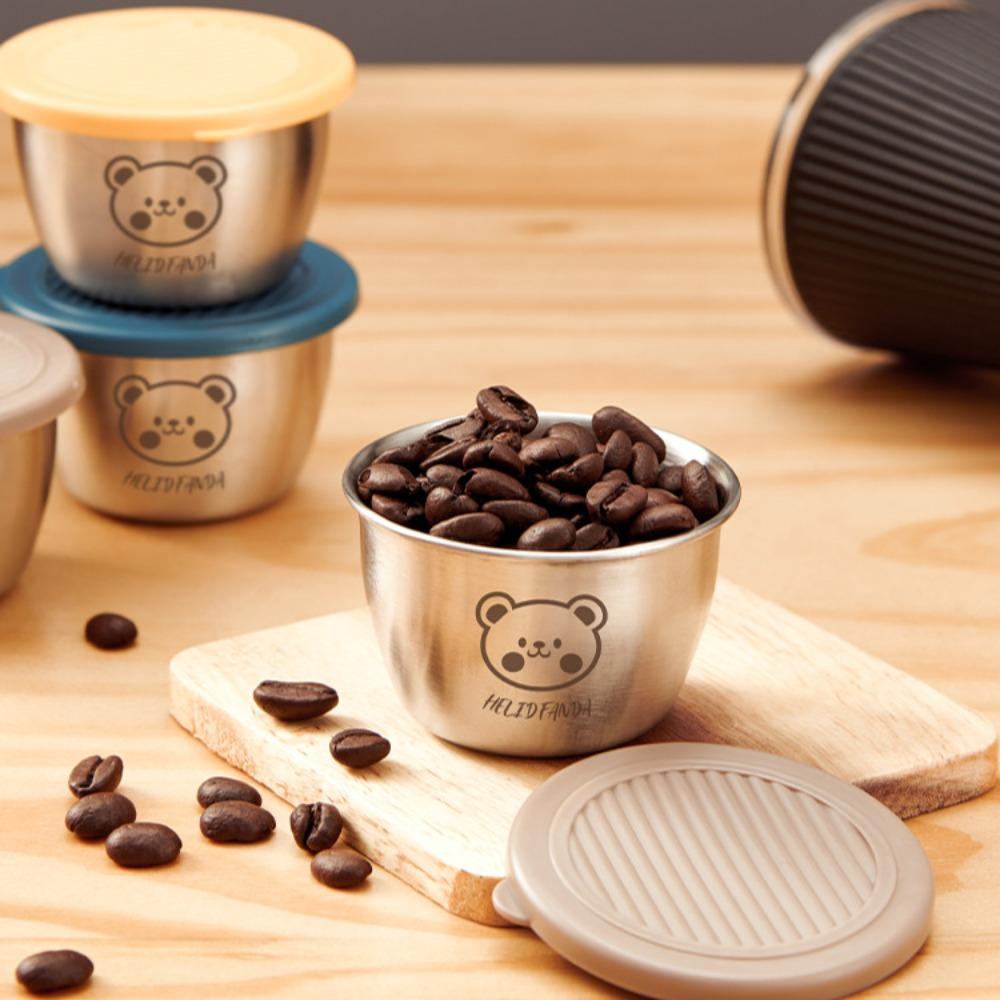 With Sealed Lid Sauce Cup 304 Stainless Steel Condiment Containers Quality Seasoning Box