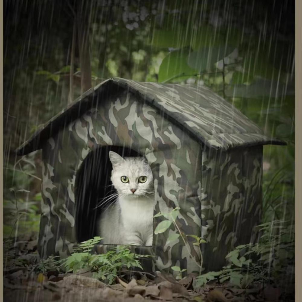 Outdoor Cat Rainproof Nest Waterproof Winter Warm Outdoor Kennel Stray Cat Escape House Closed Sleeping Nest