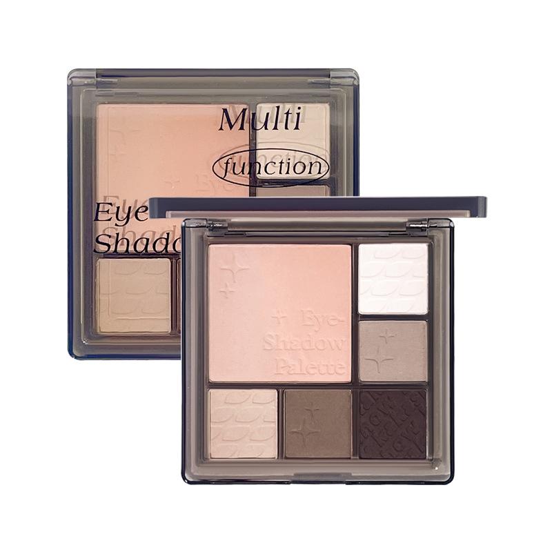 Multi-functional Eyeshadow Palette Grey Powder Brown Everyday Versatile Blush and Contour All In One Easy To Apply Affordable