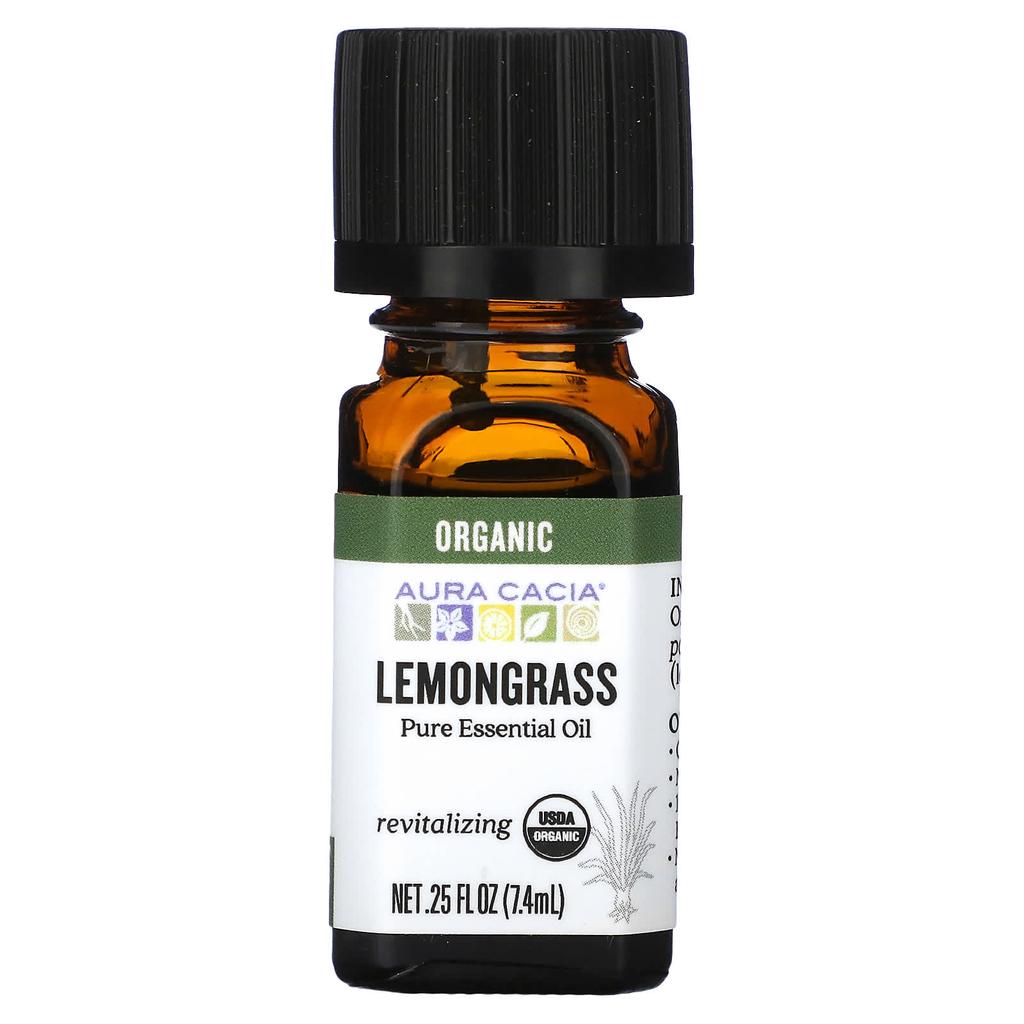 Aura Cacia Organic, Lemongrass, 0.25 Fl Oz (7.4 Ml)