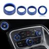 3Pcs Auto Center Console Knob Ring Car Interior Air Conditioning Control Radio Knob Covers Trim for Challenger 2015-2021