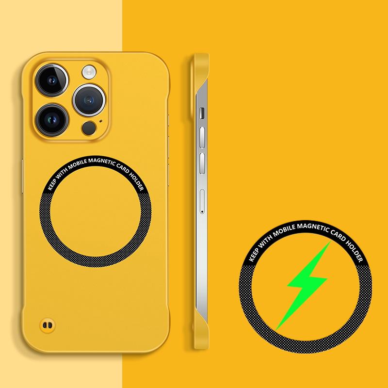 Ultra Thin Hard PC For Magsafe Frameless Magnetic Phone Case For iPhone 14 11 12 13 Pro Mini XR XS Max X 7 8 14 Plus SE Wireless Charging Cover