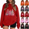 Women's Casual Round Neck Long Sleeved Pullover,Christmas Printed Top, Long Sleeved Hoodie