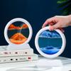 3D Moving Sand Art Picture Round Glass Deep Sea Sandscape Hourglass Quicksand Craft Flowing Painting Office Home Decor Gift