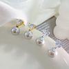 Simple Love Pearl Earrings Light Luxury Elegant Fashionable Temperament Earrings Niche Versatile Earrings