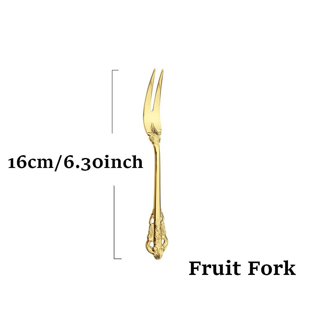 Gold Dinnerware Vintage Tableware 18/10 Silverware Stainless Steel Flatware Dinner Knife Fork Spoon Wedding Xmas Western Cutlery