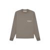 Essentials Long Sleeve Tee with Velvet Chest Logo Unisex Tops Desert-Taupe FOG-SS22-462