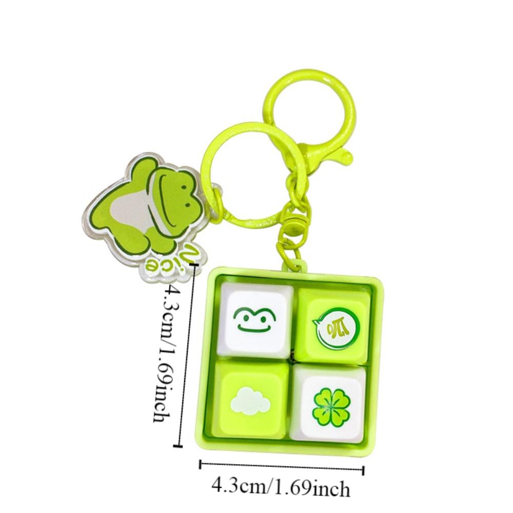 Luminous Mechanical Keyboard Keychain Animal Fingertip Button Key Ring Fun Gifts
