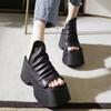2024 New Summer Women's Slippers Retro Solid Color Open Toe Thick Bottom Wedge Sandals Flip Flops Office Women's Casual Slippers