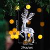 Christmas Xmas Tree Decoration Creative DIY Acrylic Hanging Ornaments Pendants Snowflake Snowman