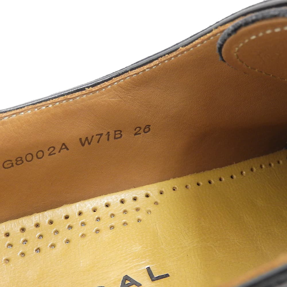 Regal Men's Black Straight-Tip Dress Shoes with Inner Wings, Size 10.2" W71B Shoes Black leatherUsed