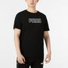 Puma Alphabet Print Sports Crew Neck T-Shirt Men Tops Black 671602-01