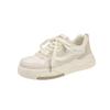 Fashion Women's White Shoes Classic Cross Lace-up Skateboard Shoes Womens Casual Breathable Flat-bottomed Patchwork Student Single Shoes