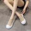 Fashion 2024 Lace Hollow Out Breathable Shoes Autumn Winter Canvas Sneakers For Women Lace-Up Flats Vulcanize Shoes Zapatillas Mujer