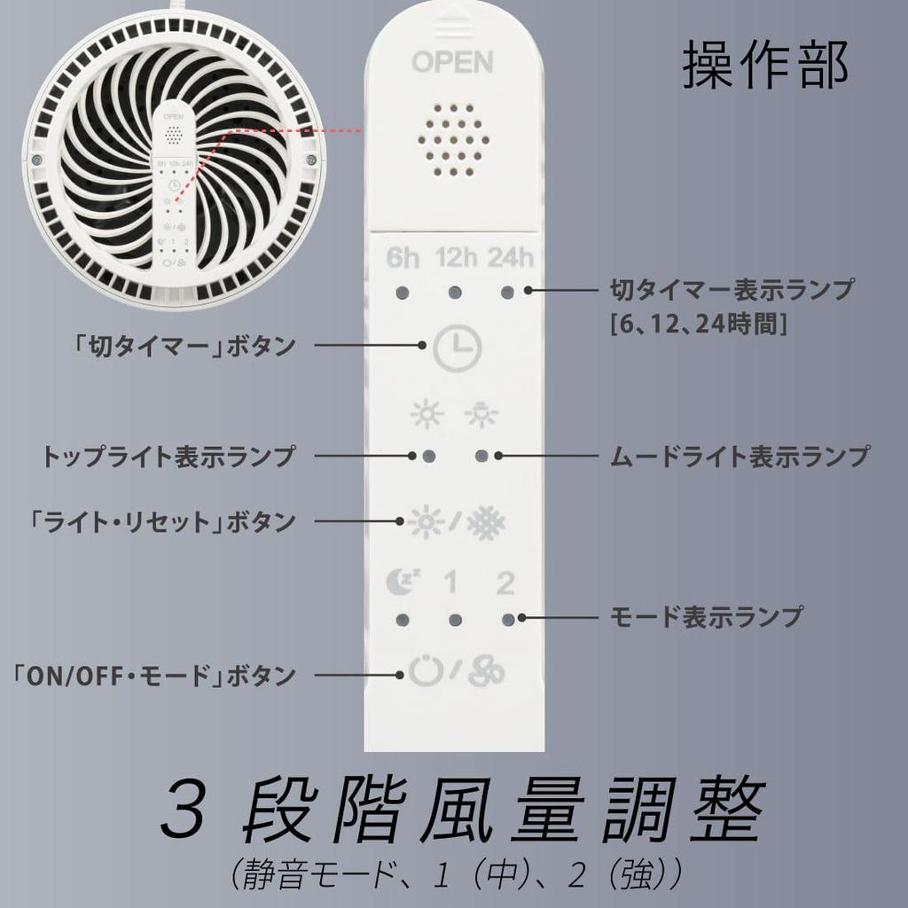 Ohm Electric Air Purifier 7 Tatami Mats with Light Aroma Function Stylish Fashionable White OHM AP-601-W 08-3316