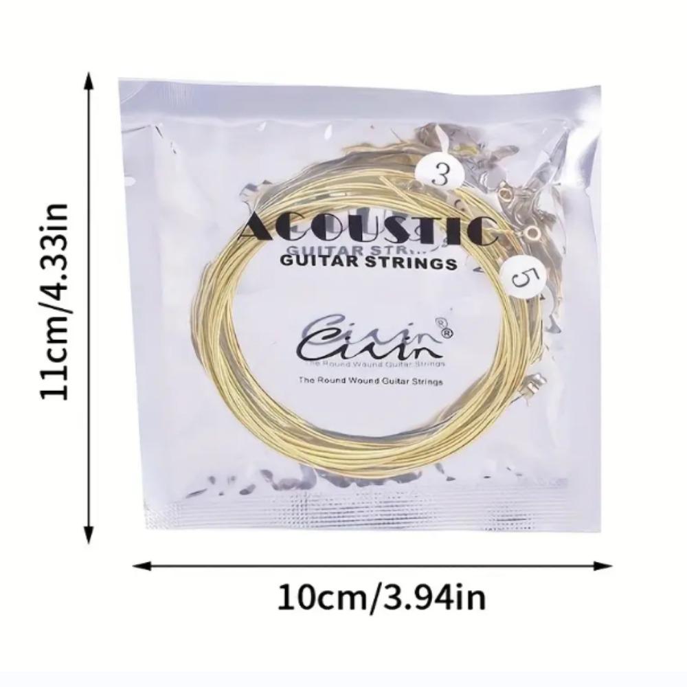 Premium Brass Folk Guitar Strings Enhanced Durability Acoustic Guitar String Musician