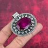 Ruby Pendant Gemstone Jewelry, 925 Solid Sterling Silver Handmade Pendant, Latest Design Jewelry