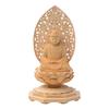 Hanro Art Sculpture Buddha Statue Shaka Nyorai Soto Zen Buddhism Rinzai Zen Inches Made of Cypress Wood Lotus Seat Arabesque Halo Born In the Year of