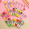 10pcs 0.5mm Mini Cartoon Four-color Ballpoint Pen Cute Head Shark Cute Pet Four-color Mini Color Ballpoint Pen Gift