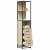 VidaXL Bathroom Cabinet Sonoma Oak 35x37.5x166 Cm, Bathroom Storage Cabinet, Bathroom Cupboard 849245