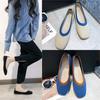 Fashion Summer Autumn Flat Heel Shoes Ballet Flats Square Toe Slip On Stretch Cozy Loafers Women Casual Daily Sneaker Anti Skidhj89