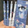 4pcs/set Retro Gel Pen Creative Design Butterfly Floral Stationery Gel Pen 0.5mm Black Ink Pen for Writing Student Supplies