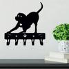 1 шт. Игривый щенок, железные поделки, настенный крючок, вешалка для ключей, поводок для собак, металлический настенный держатель для ключей