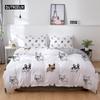 French Bulldog Bedding Set Cartoons Puppy Children Bedclothes Cute Duvet/Quilt Cover and Pillowcase Kawaii Boys Girls