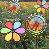 Removal Triple Wheel Yard Decoration Rainbow Pinwheel Wind Spinners Garden Windmill Windmill Toys